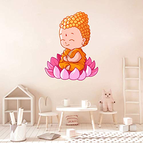 DivineDesigns™ Buddha Little Sticker (Size :- 20 X 26 inch) | Wall Sticker for Living Room/Bedroom/Office and All Decorative Stickers