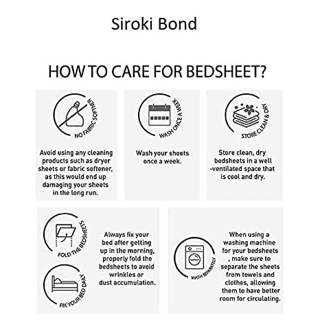 SIROKI BOND 100% Pure Cotton Flat Bedsheets with Pillow Covers | Flat Bedsheet Breathable | Wrinklefree | Ultrasoft 240 TC Supersoft | Printed Flat Bed Sheet (Single, Multicolor-1)