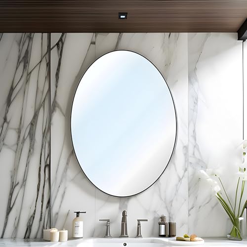 DONATO BEVELED WALL MOUNTED OVAL SHAPE MIRROR 18"x24" INCHES MIRROR for LIVING ROOM and WASH BASIN | (DGM-1)