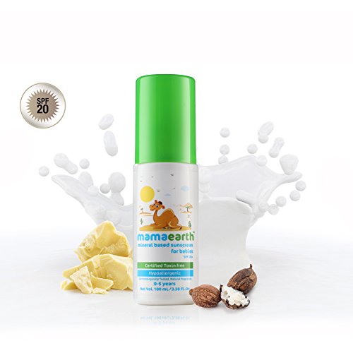 Mamaearth Mineral Based Sunscreen Baby Lotion SPF 20+,Hypoallergenic,100ml,(0-10 Years)