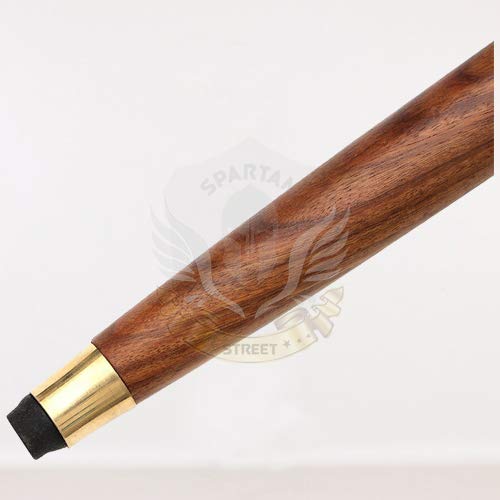 Spartan Street Antique Brass Sherlock Holmes Handle Wooden Crafted Wooden Shaft Walking Cane