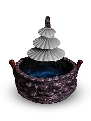 WaahKart Stone Look Shell Shaped Water Corner Fountain