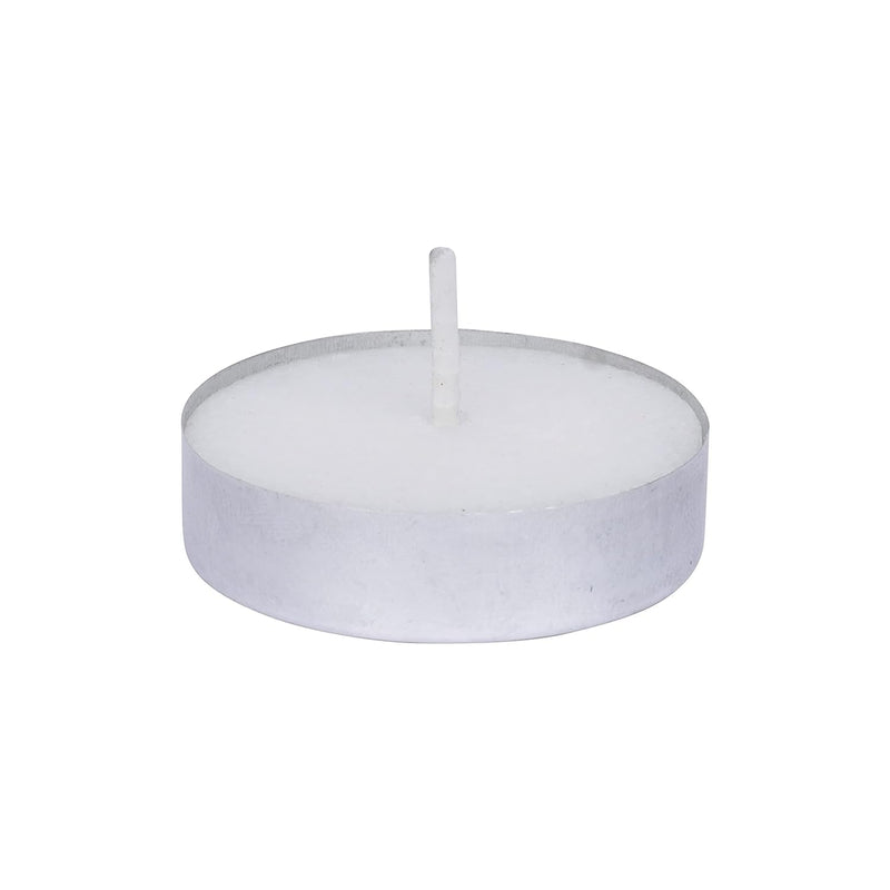 Tea Lights Candle Set of 500 - White Unscented 9 Hour Burn Time Tealights, Pure Paraffin Wax Jumbo Size Home Decor Candles (3.6cmx2.7cm) (2.54 cm x 2.54 cm x 2.54 cm) (500)