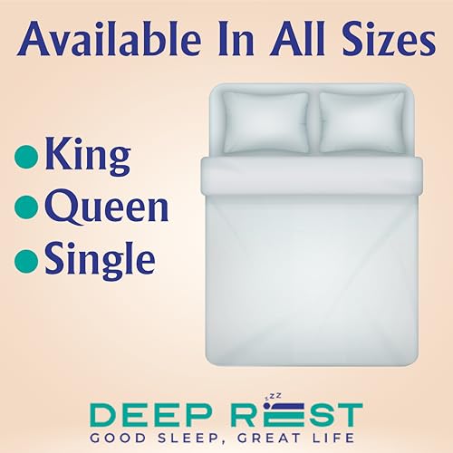 DEEP REST 2 in 1 Dual Comfort Reversible Mattress – High Density Foam with Firm & Soft Sides, 7-Year Warranty (King Size: 84 X 72, 8 Inch) (8 Inch, 84 X 72)