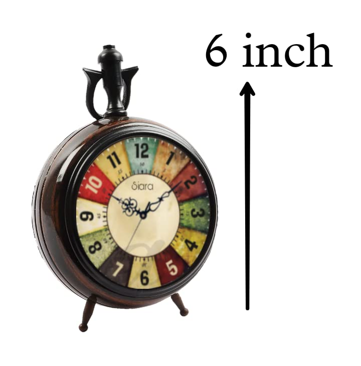 Siara Table Clock Antique Style Office and Home Decor Items