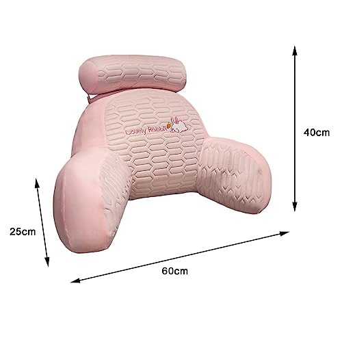 CALANDIS® Support Pillow Washable Cartoon Bed Back Cushion for Office Bedroom Dormitory Rabbit | 1 Plush Pillow