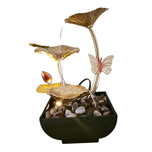 CALANDIS® 3 Tiers Water Fountain Waterfall Ornament Home Decor for Desktop Bedroom'