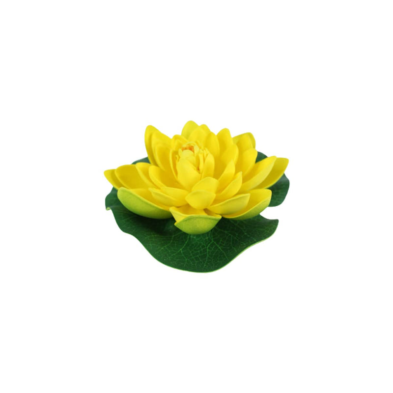 Wonderland ( Set of 5 Big Size Floating Lotus Flowers Artificial Floating Lotus in Yellow