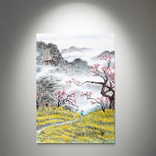 GADGETS WRAP Canvas Gallery Wrap Framed for Home Office Studio Living Room Decoration (9x11inch) - Chinese Village