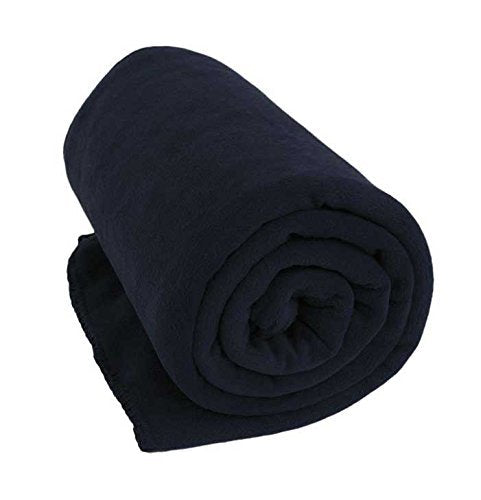 THE HOME TALK Polar Fleece Single Bed Blanket | Thermal Lightweight Spread | Poly-Fiber Material | All Season Cozy Throw Bedsheet | AC Blanket | 140 x 200cm | 140 GSM | Navy Blue