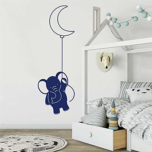 GADGETS WRAP Vinyl Decal Sticker Fly Elephant Balloon Moon Blue (Item Finish Size : 140cm x 48cm)