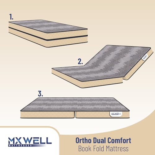 MXWELL Ortho Delight Bookfold 6 inch Queen Bonded Foam Mattress (L x W: 72 inch x 66 inch)