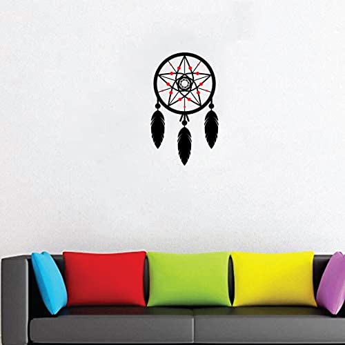 VVWV Feather Dream Catcher Wall Stickers for Living Kids Girls Boys Bedroom Home & Kitchen Hall Wall Vinyl Decor L x H 40 x 70 Cms