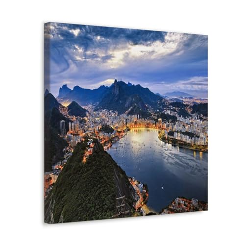 GADGETS WRAP Canvas Gallery Wrap Framed for Home Office Studio Living Room Decoration (17x17inch) - Best Holiday View