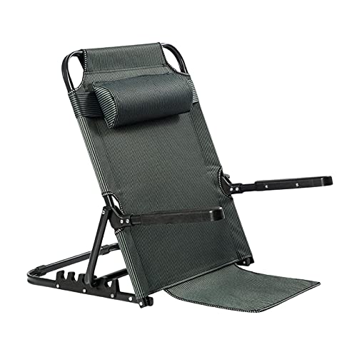 CALANDIS® Lifting Bed Backrest Folding for Adult Adjustable Angle Back Rest Steel Large 7 Gears Armrest Green Texture | 1 Bed Backrest