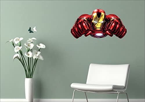 Ironman Assemble Self Adhesive VinylWaterproof Decorative Wall Stickers for Hall, Bedroom, Kitchen and Furniture