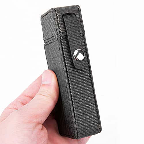 Cigarette Box, Waterproof PU Cigarette Case Delicate Strong for Office (Black)