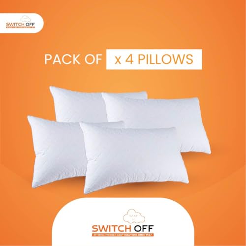 Switch-off Smart Adjustable Mush Conjucted Pillow,Discover The Perfect Pillow for Your Best Night's Sleep (17X27Inch) (Pack of 6)