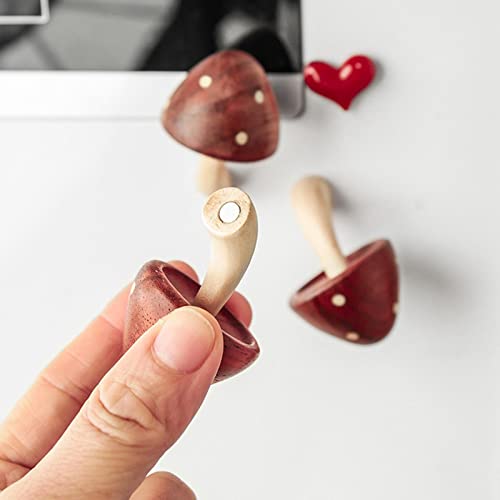 ATORSE® Wooden Fridge Magnets Mushroom Vegetable Souvenir Office Magnets Decorative