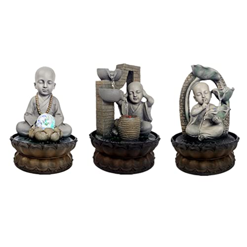 CALANDIS Buddha Fountain Silent Sounds Fountains Accessories Statues for Office Keep Silent