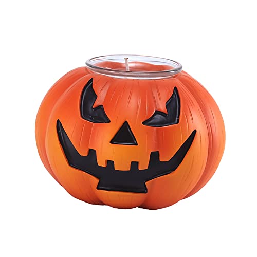 SAZ DEKOR Flickering Halloween Candles Fireplace Fall Pumpkin Tea Lights Harvest Decor