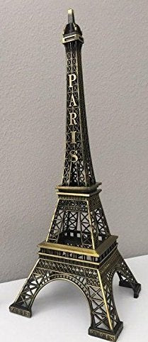 Discount4product Glass Eiffel Tower Statue (26 cm x 11 cm x 11 cm, Antique)