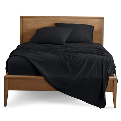 Ivy Union Premium Ultrasoft Wrinkle Resistant Microfiber Sheet Set, Full XL (Full XL, Black) by Ivy Union