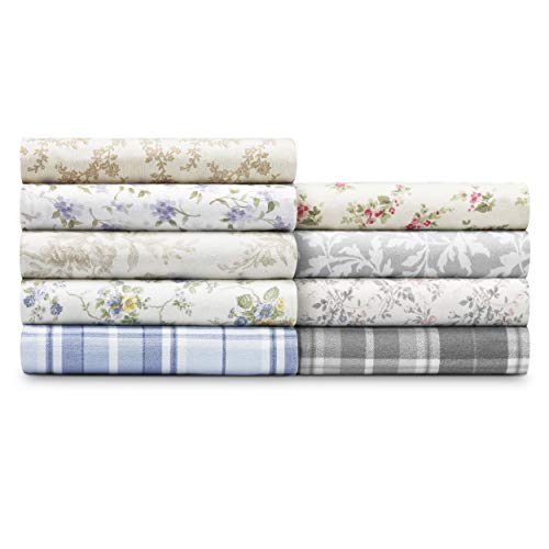 Laura Ashley Flannel Sheet Set, Queen, Victoria