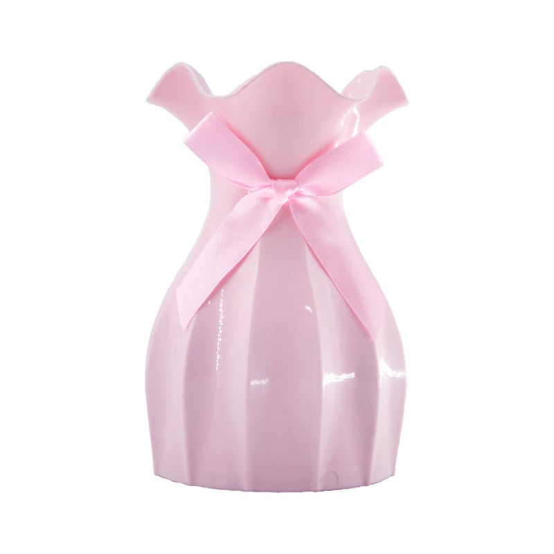 BEEGEES Flower VASE for Home Office and Gift Plastic Material Bottle Shaped (Pink)