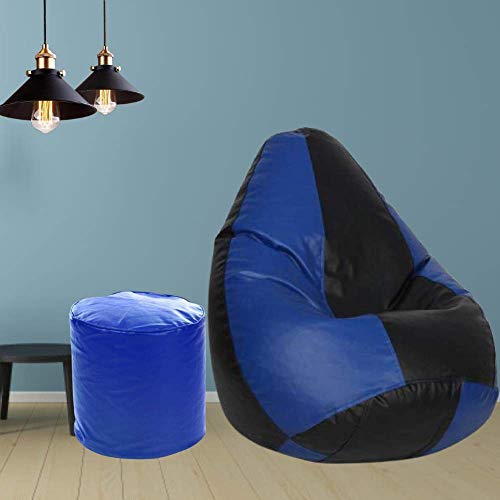 Blue Black Bean Bag Cover Blue Stool XXL - True 2 F