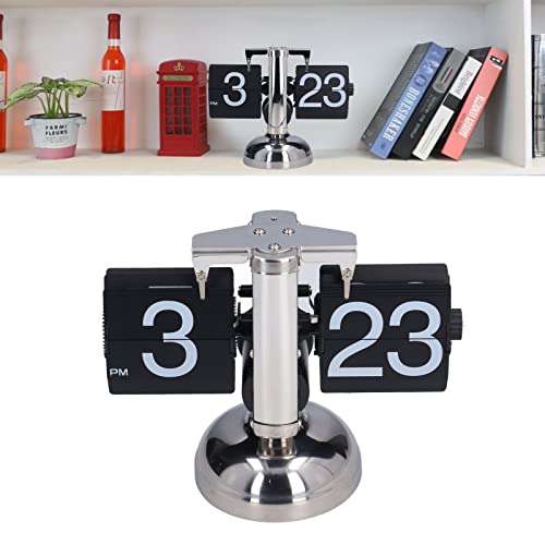 Flip Clock, Convenient Time Adjustment Cold Heat Resistant Flip Desk Clock Unique Fashionable for Office for Home Decoration for Gifts