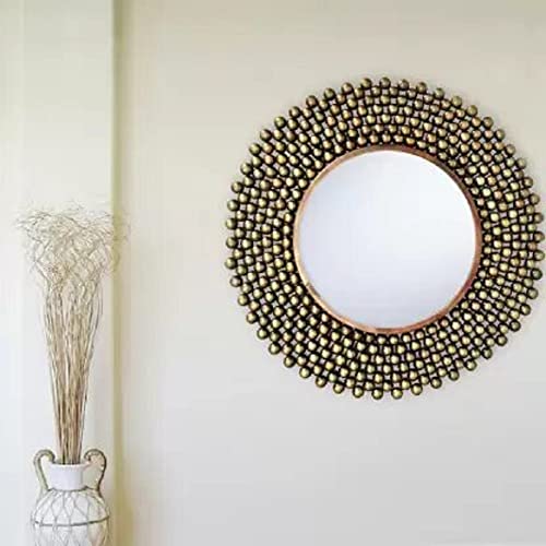 TAC Metal wall art BALL MIRROR Easy handling, living room, dining room, home, office, café and for gift purpose(26X2X46 IN-) size (25 * 1 * 25) inches