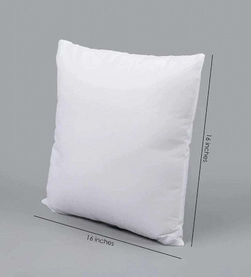 Deevine Craft Ultra Soft Cushions Sets for Bed and Sofa set Microfiber Cushion Filler (White Fibre ,Set of 03, Size- 40 x 40 cm)