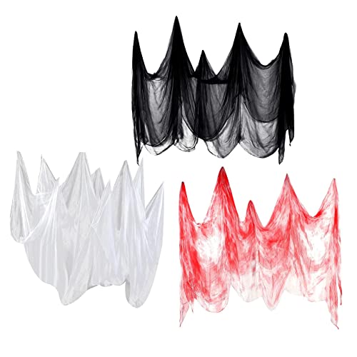 Worldcare® Halloween Creepy Cloth 85Inchx197Inch for Party Haunted House Decoration Black