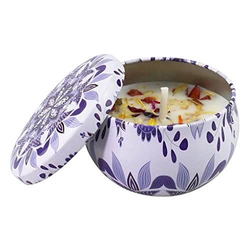 ATORSE® Scented Candles Gift Soy Wax Tin Candles Gift for Women Violet Flavour