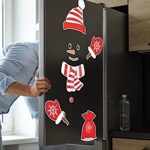 T.O.G. Snowman Refrigerator Sticker Expression Waterproof Christmas Festival Party Decor Ct001