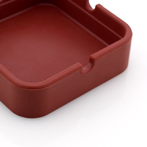 MERISHOPP™ Silicone Ashtray Cigarette Ash Tray Pub PVC Ashtray Garden Brown