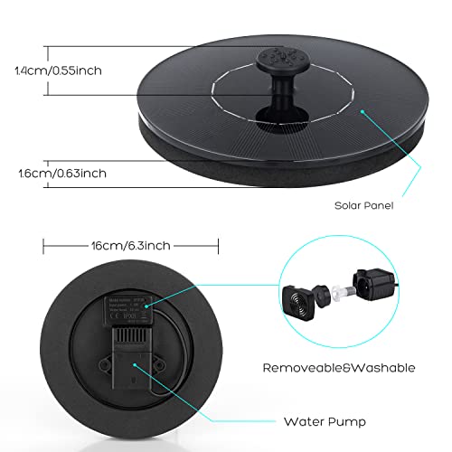 TRIDEO Solar Bird Bath Fountain Pump: Transform Your Outdoor Space with Elegance and Tranquility - Versatile, Eco-Friendly Design_SAT 41