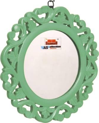 VAS Collection MDF Mirror Frame for Wall Decor,Bedroom,Living Room,Bathroom & Hallway 14"x14" (Green)