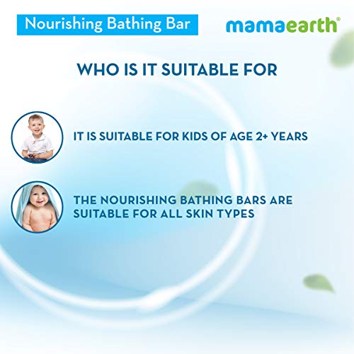 Mamaearth Fruit based Nourishing Clear Bathing Bar Baby Soap with Glycerine, For Kids – 75g x 5, white, one size