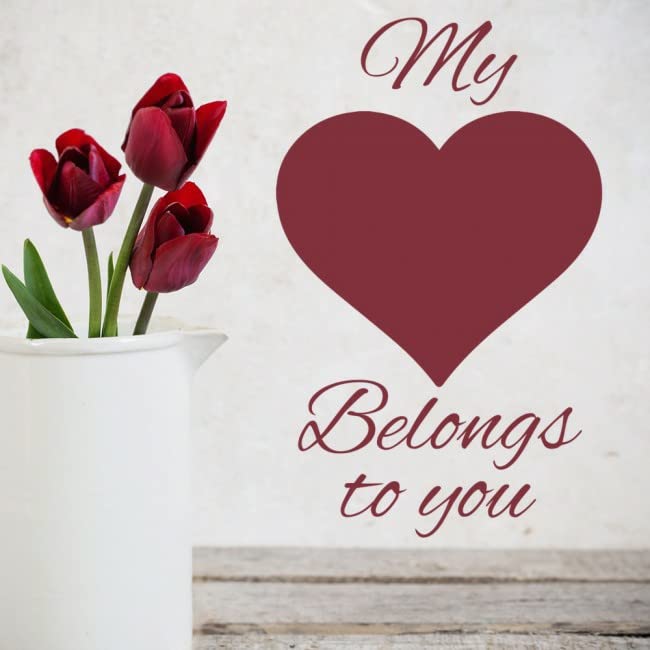 GADGETS WRAP Vinyl Decal Sticker My Heart Belongs to You Embellished Love Quotes