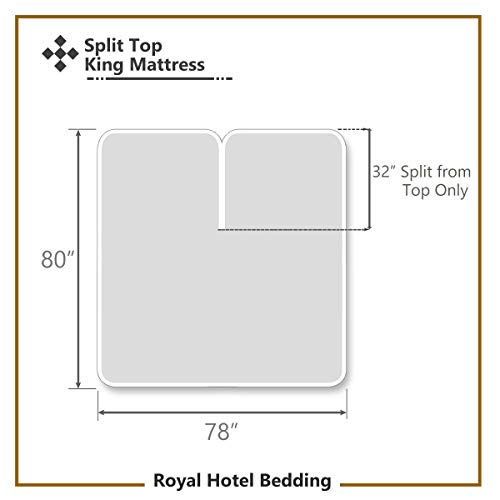 Royal Hotel Top-Split King: Adjustable Split Top King Ivory Silky Soft Bed Sheets 100% Bamboo Viscose Sheet Set