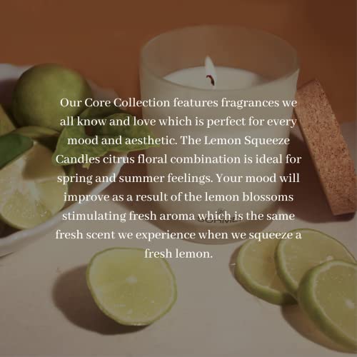 SOHMEI | Lemon Squeeze | Coconut Wax Scented Candles | Lemon, Lime, Muguet (100 g)