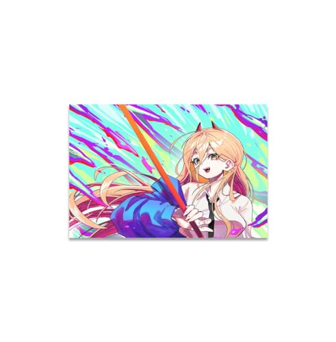 GADGETS WRAP Canvas Gallery Wrap Framed for Home Office Studio Living Room Decoration (14x11inch) - Power Cartoon Anime Girl