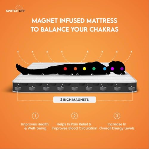 switch-off Magnetic ComfortBond Mattress (White) |80x75 Inches| (8" Inch)