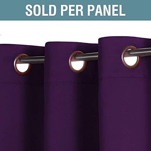 Indiancraft Blackout Curtain for Bedroom or Living Room Darkening Curtains for Door 9 feet Set of 2 Plain Curtains for Long Door (9 ft Purple 2 Piece)