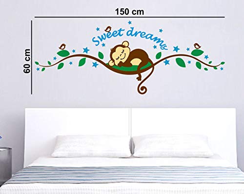 Sweet Monkey Self Adhesive VinylWaterproof Decorative Wall Stickers for Hall, Bedroom, Kitchen and Furniture