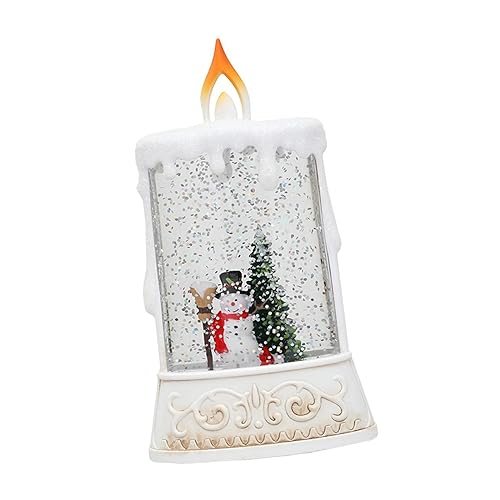 CALANDIS® Led Christmas Candle Snow Scene Decorative Candle for Indoor Festival Window Snowman | 1 Led Christmas Candle