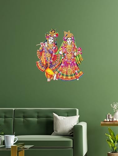 Decor Kraft Radha Krishna Wall Sticker & Decal,Size- 50 Cm X 45 Cm