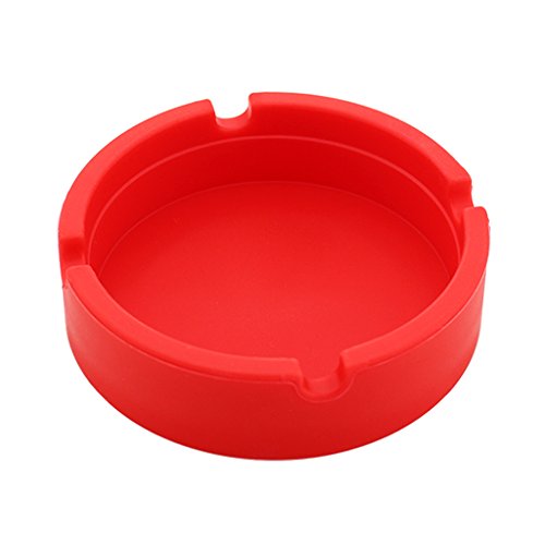 Round Silicone Ashtray Smoking Cigar Holder for Tabletop Office Red|Home & Garden | Kitchen, Dining & Bar | Kitchen Tools & Gadgets |1 Piece Silicone Ashtray